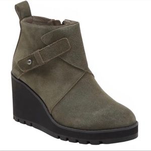 Eileen Fisher Tinker Wedge Bootie ~NEW IN BOX ~ Dark Moss Green~ Size 7
